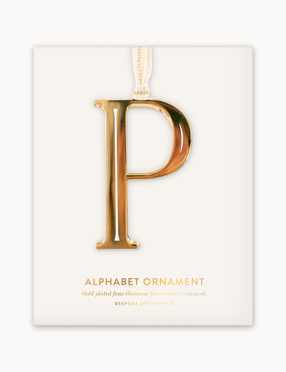 P - Fine Enamel Alphabet Ornament Ornaments Bespoke Letterpress