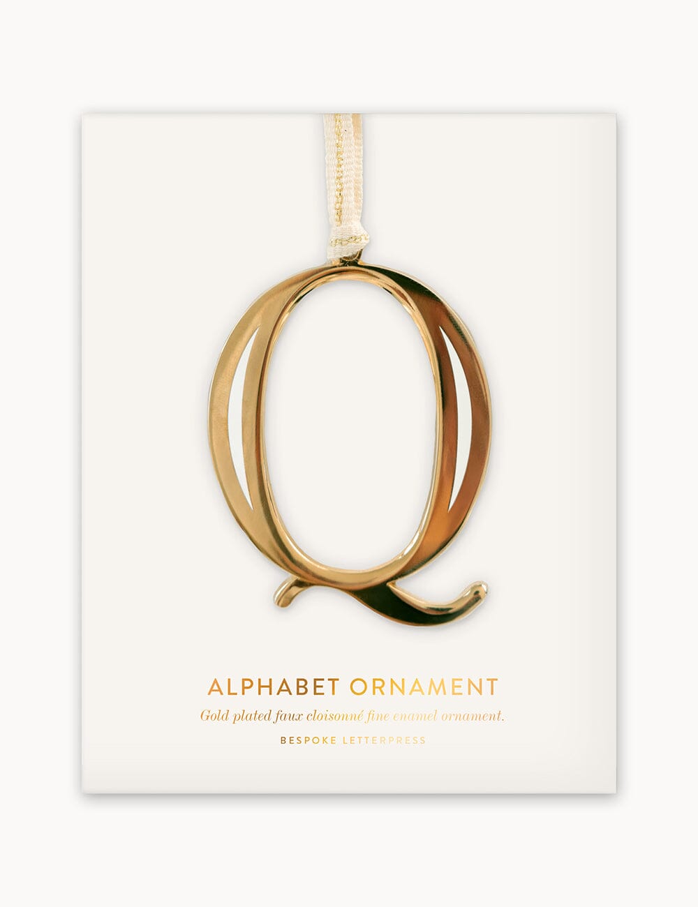 Q - Fine Enamel Alphabet Ornament Ornaments Bespoke Letterpress