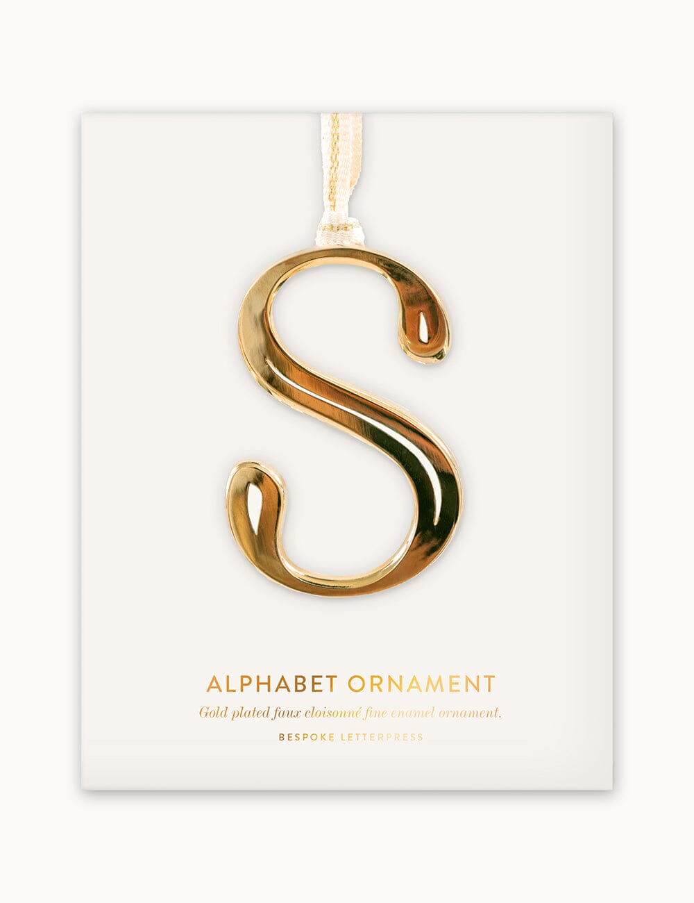 S - Fine Enamel Alphabet Ornament Ornaments Bespoke Letterpress