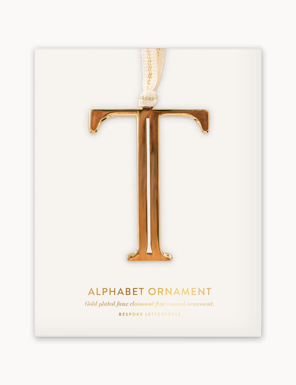 T - Fine Enamel Alphabet Ornament Ornaments Bespoke Letterpress