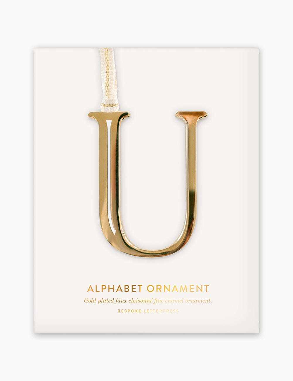 U - Fine Enamel Alphabet Ornament Ornaments Bespoke Letterpress