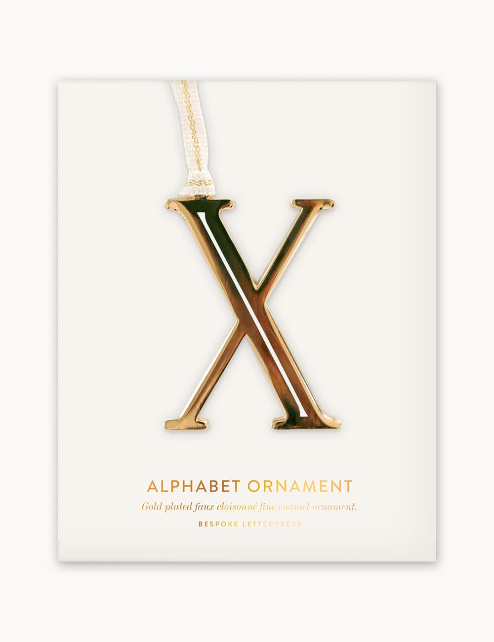 X - Fine Enamel Alphabet Ornament Ornaments Bespoke Letterpress