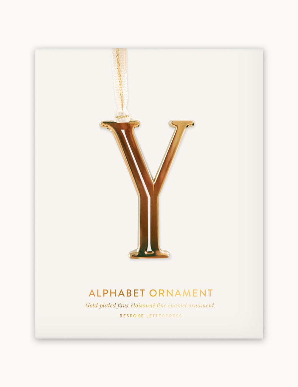 Y - Fine Enamel Alphabet Ornament Ornaments Bespoke Letterpress