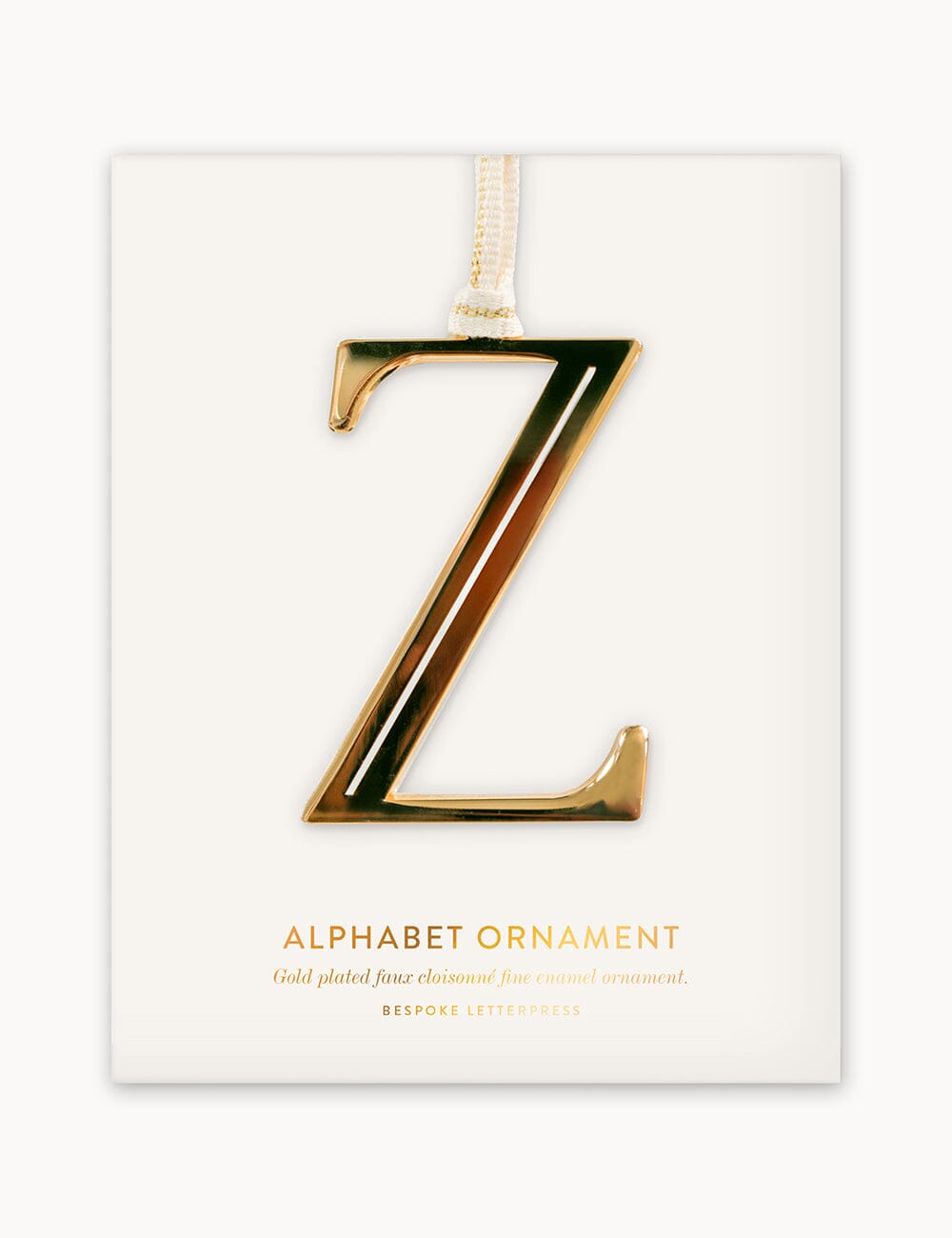 Z - Fine Enamel Alphabet Ornament Ornaments Bespoke Letterpress