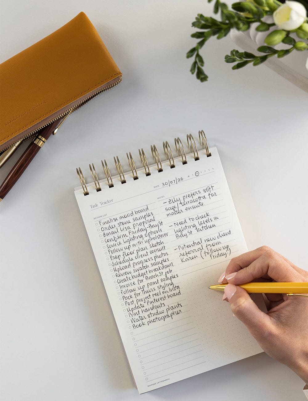 Pencil Case Slim - Mustard