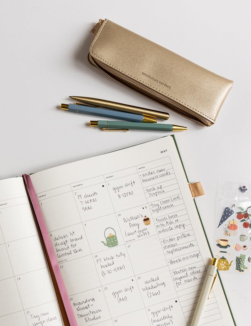 Pencil Case Slim - Gold