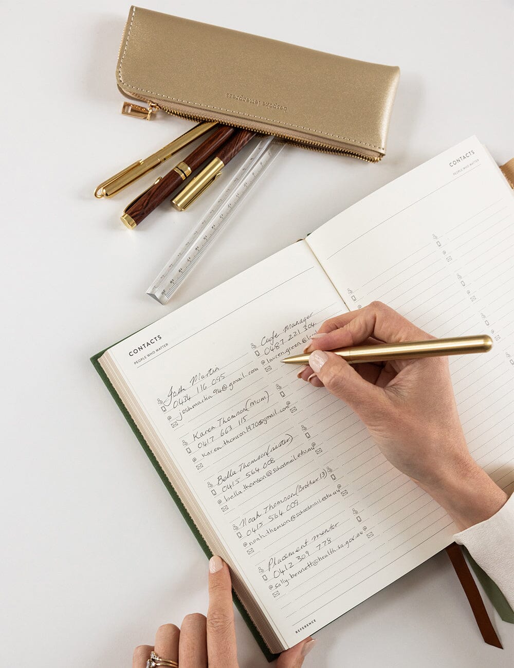 Pencil Case Slim - Gold