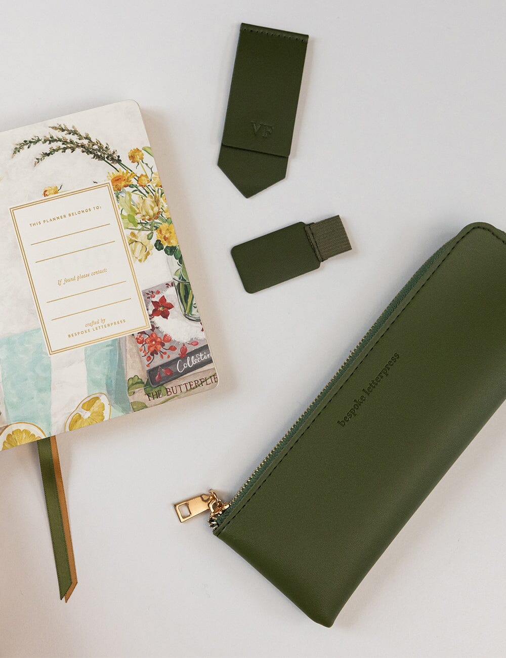 Pencil Case Slim - Olive