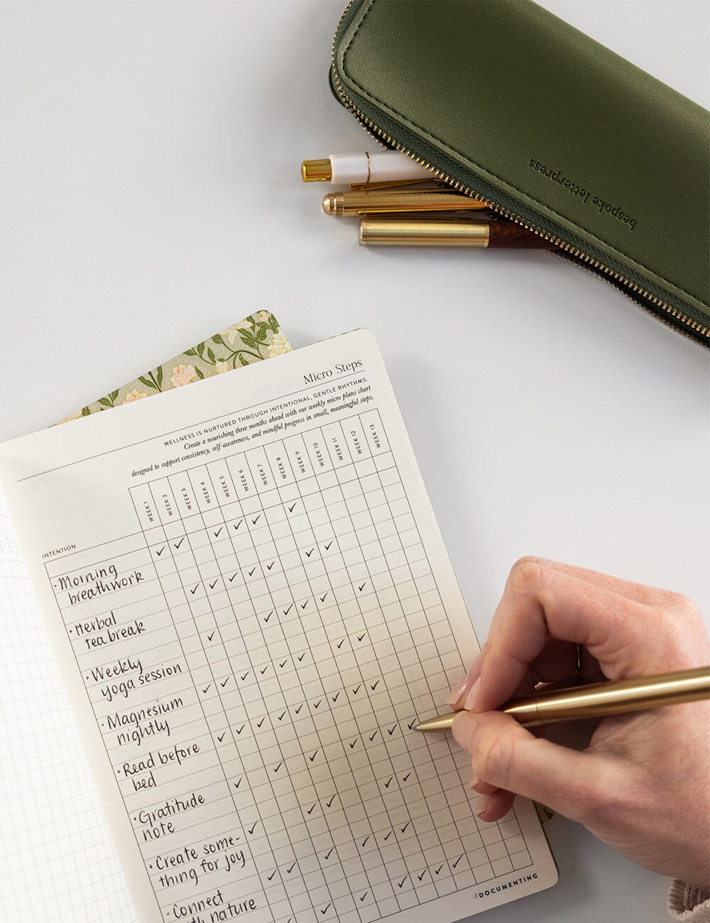 Pencil Case Slim - Olive