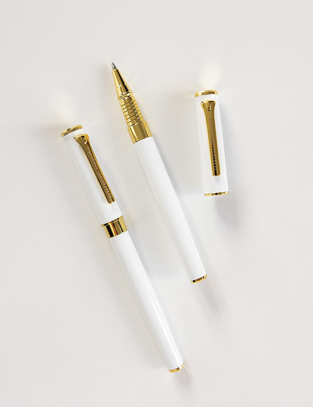 White Executive Pen (Boxed) Pens Bespoke Letterpress