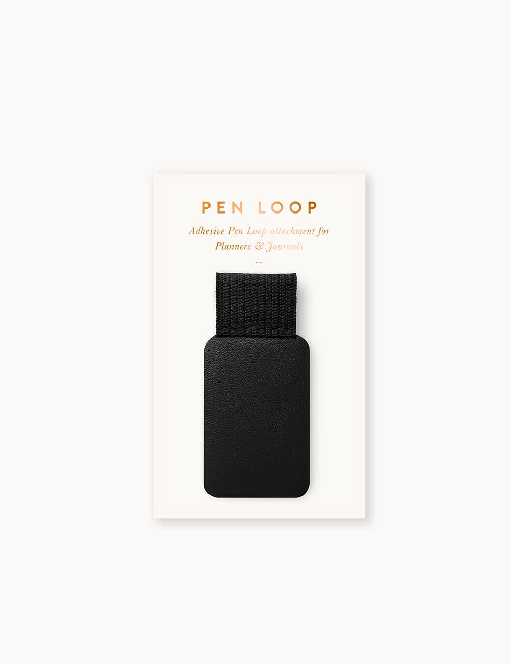 Adhesive Rectangle Pen Loop - Black pen loop Bespoke Letterpress