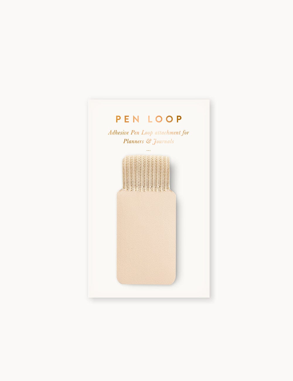 Adhesive Rectangle Pen Loop - Ivory pen loop Bespoke Letterpress