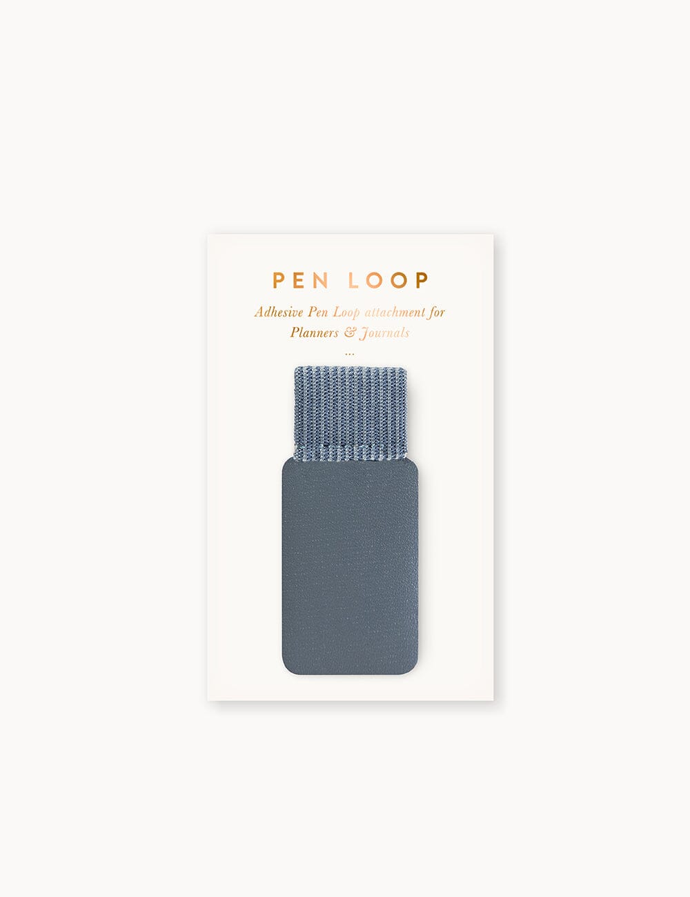 Adhesive Rectangle Pen Loop - Denim Blue pen loop Bespoke Letterpress