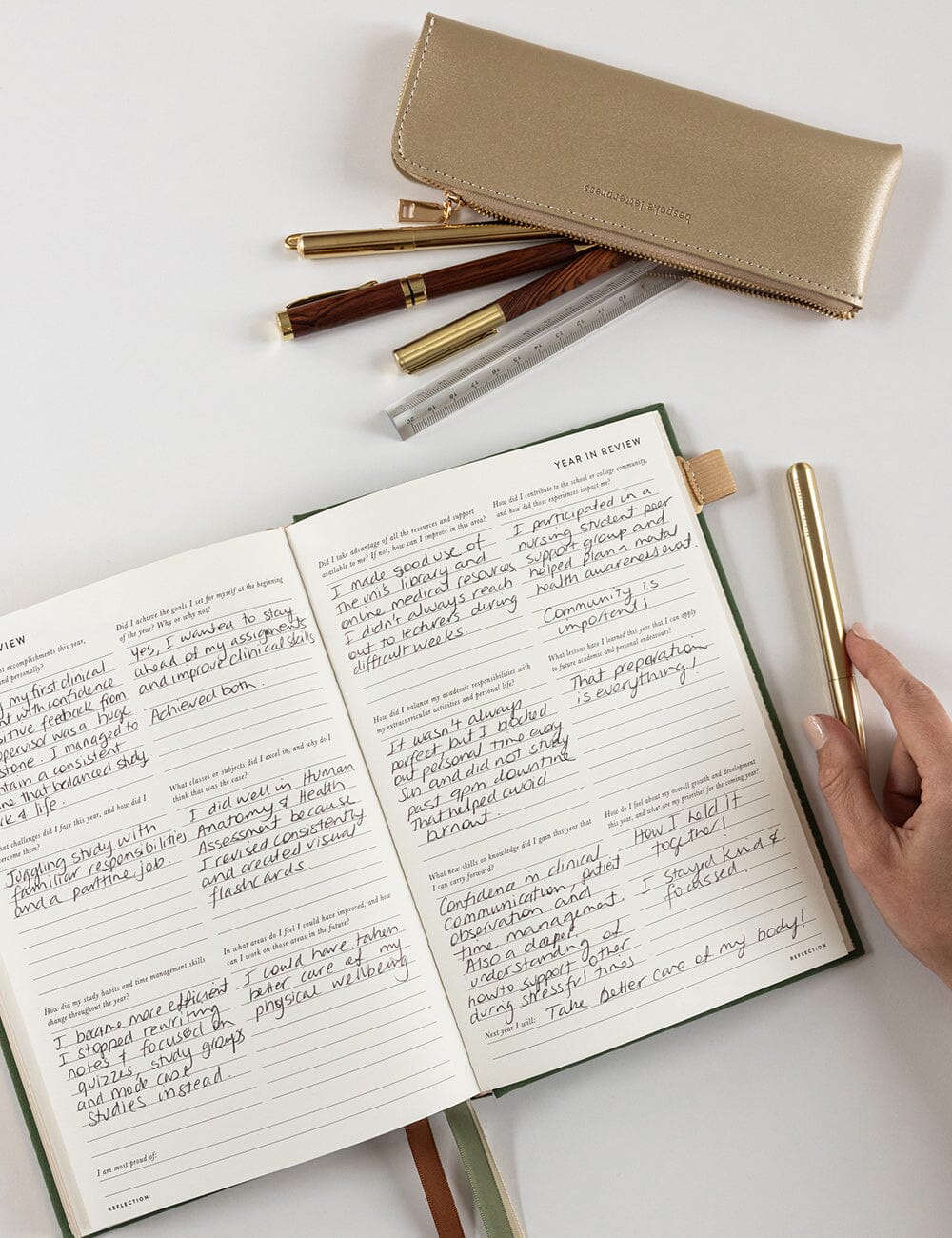 Adhesive Rectangle Pen Loop - Gold