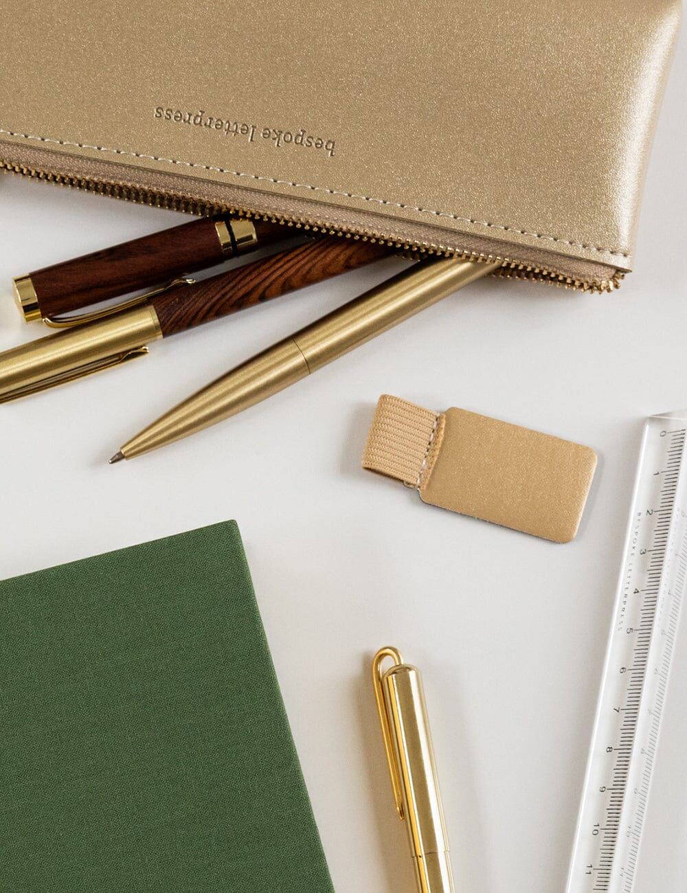 Adhesive Rectangle Pen Loop - Gold
