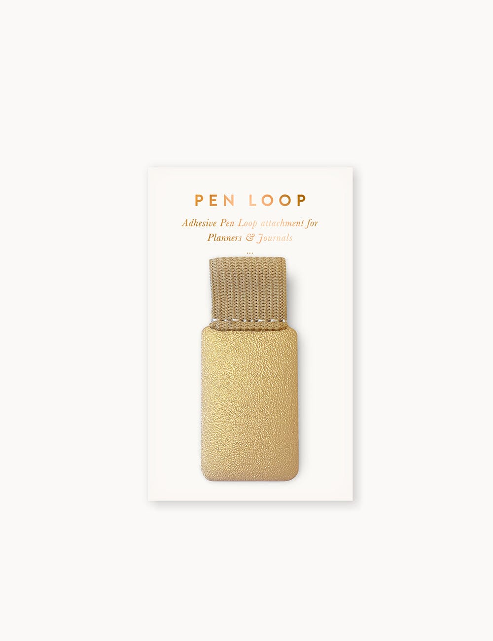 Adhesive Rectangle Pen Loop - Gold pen loop Bespoke Letterpress