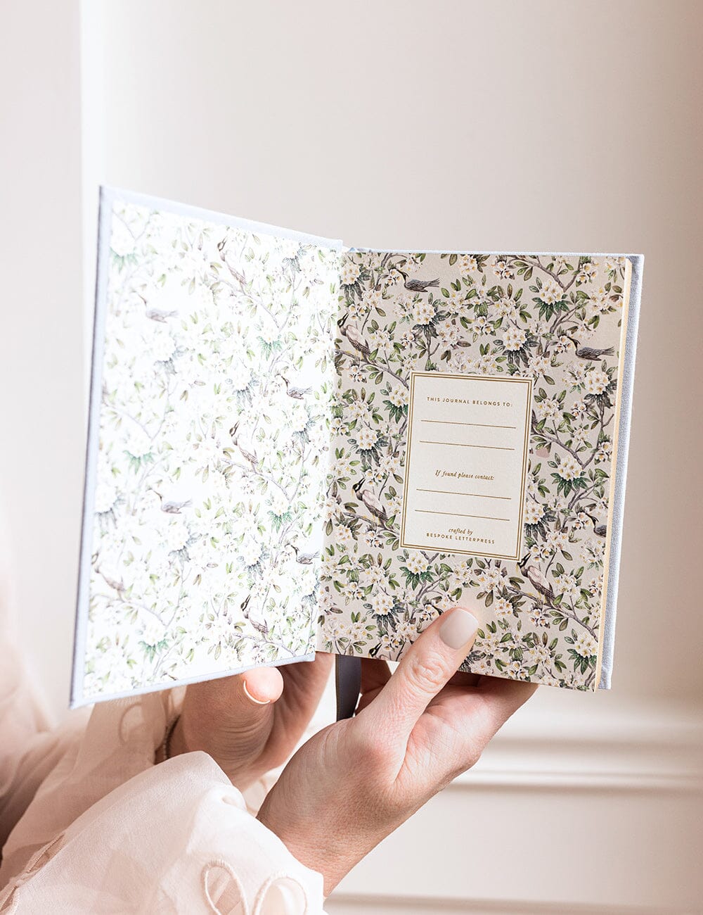 Linen Bound Pocket Journal - Luna Blue (Bullet) Journals Bespoke Letterpress