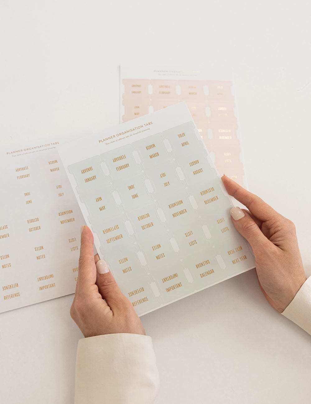 Planner Tab Stickers - Mint Stickers Bespoke Letterpress