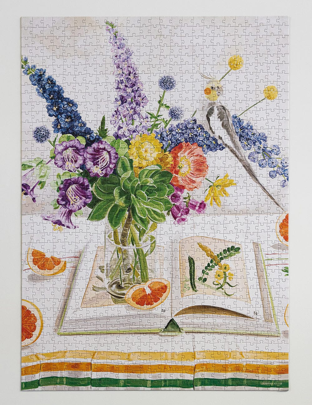 Cockatiels And Ruby Grapefruit 1000pc Puzzle