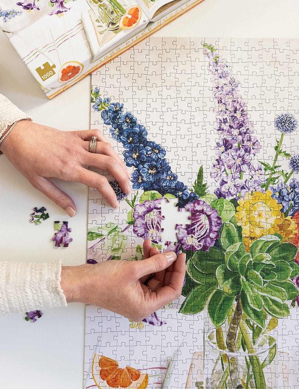 Cockatiels And Ruby Grapefruit 1000pc Puzzle puzzle Bespoke Letterpress