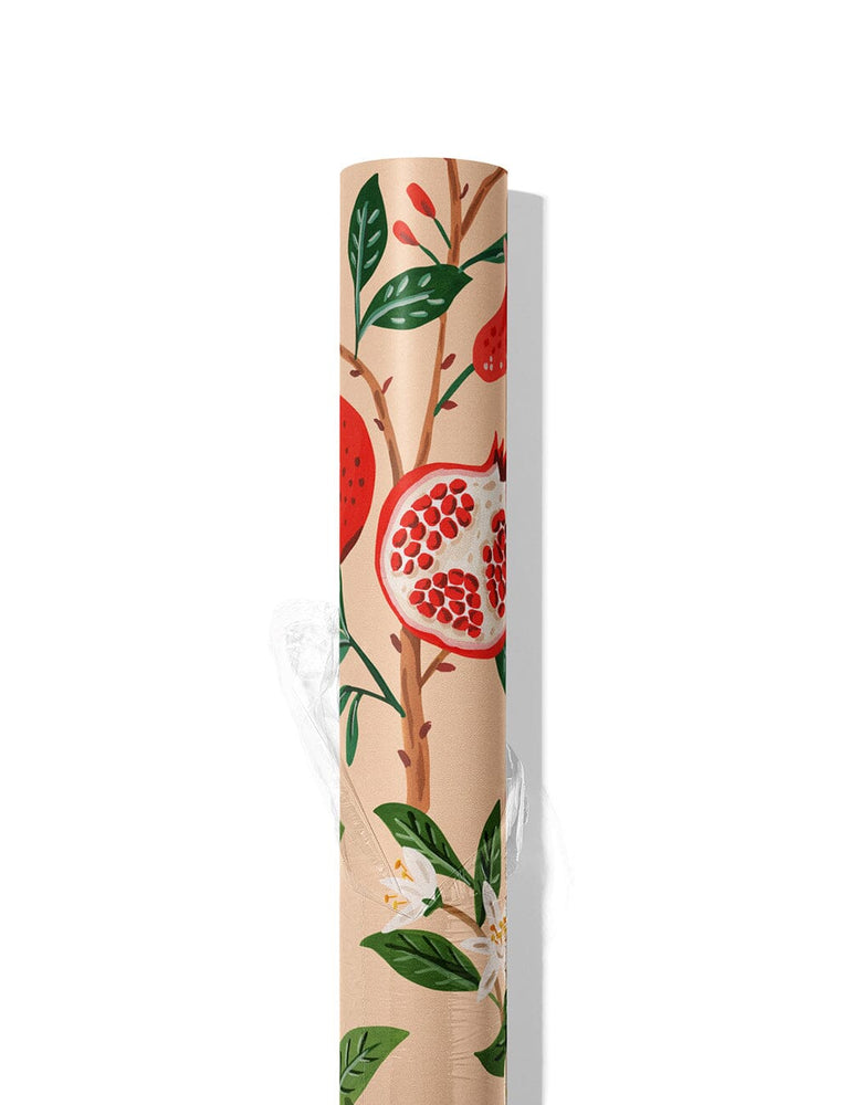 Gift Wrap Roll - Pomegranate Gift Wrapping Bespoke Letterpress 30m Roll 