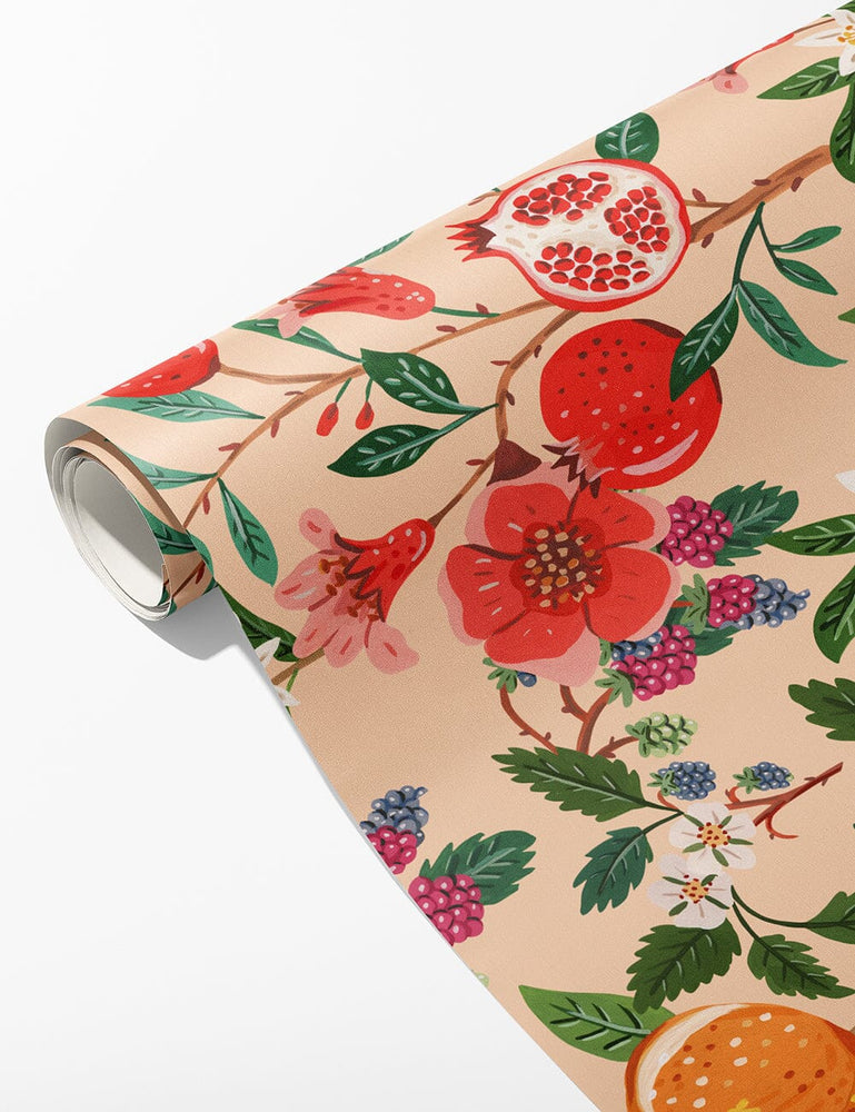 Gift Wrap Roll - Pomegranate Gift Wrapping Bespoke Letterpress 