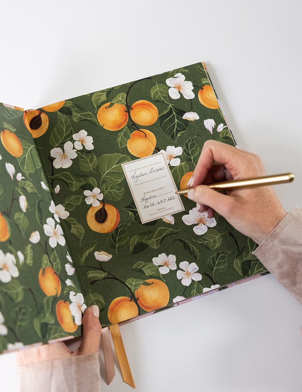 Heirloom Recipe Book Journal - Peaches