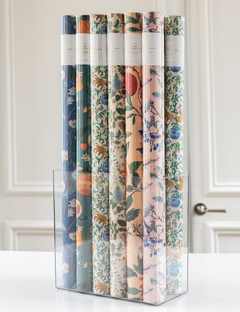 Gift Wrap Roll Display Box Gift Wrapping Bespoke Letterpress