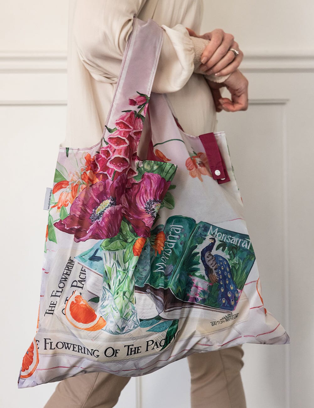 Poppies & Foxgloves - Reusable Large Shopping Bag