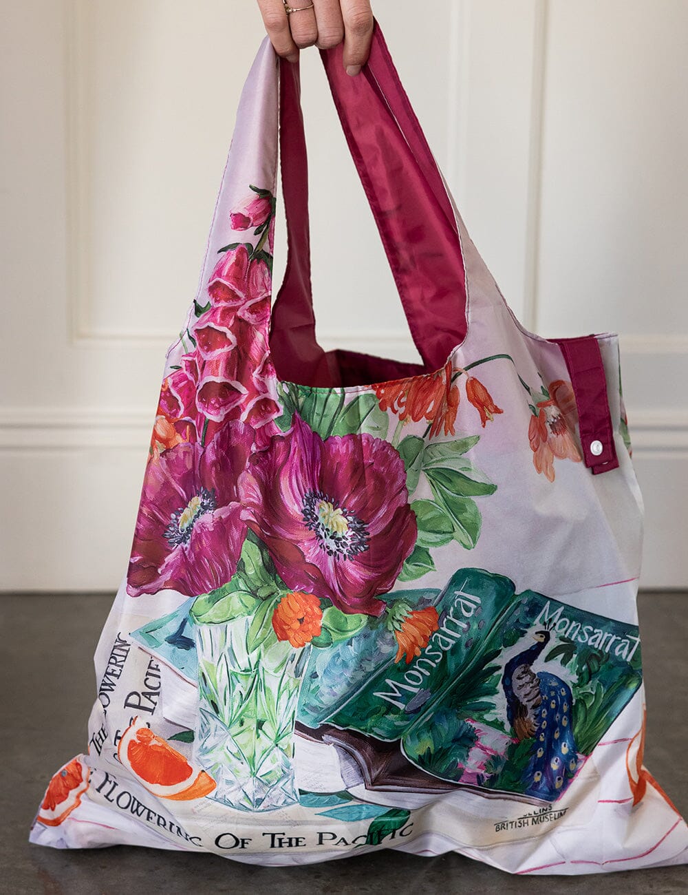 Poppies & Foxgloves - Reusable Large Shopping Bag