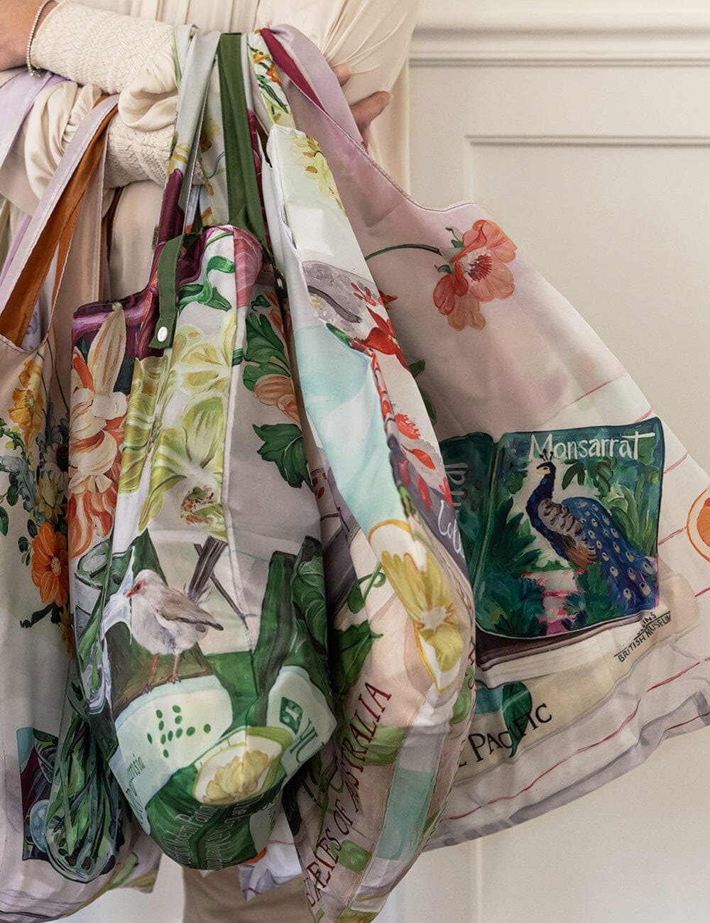 Poppies & Foxgloves - Reusable Large Shopping Bag