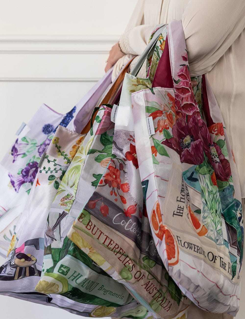 Poppies & Foxgloves - Reusable Large Shopping Bag
