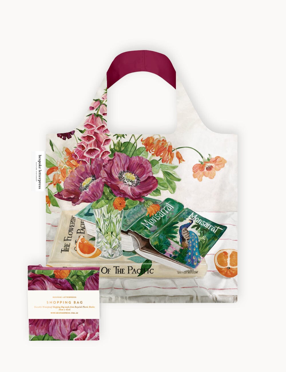 Poppies & Foxgloves - Reusable Large Shopping Bag