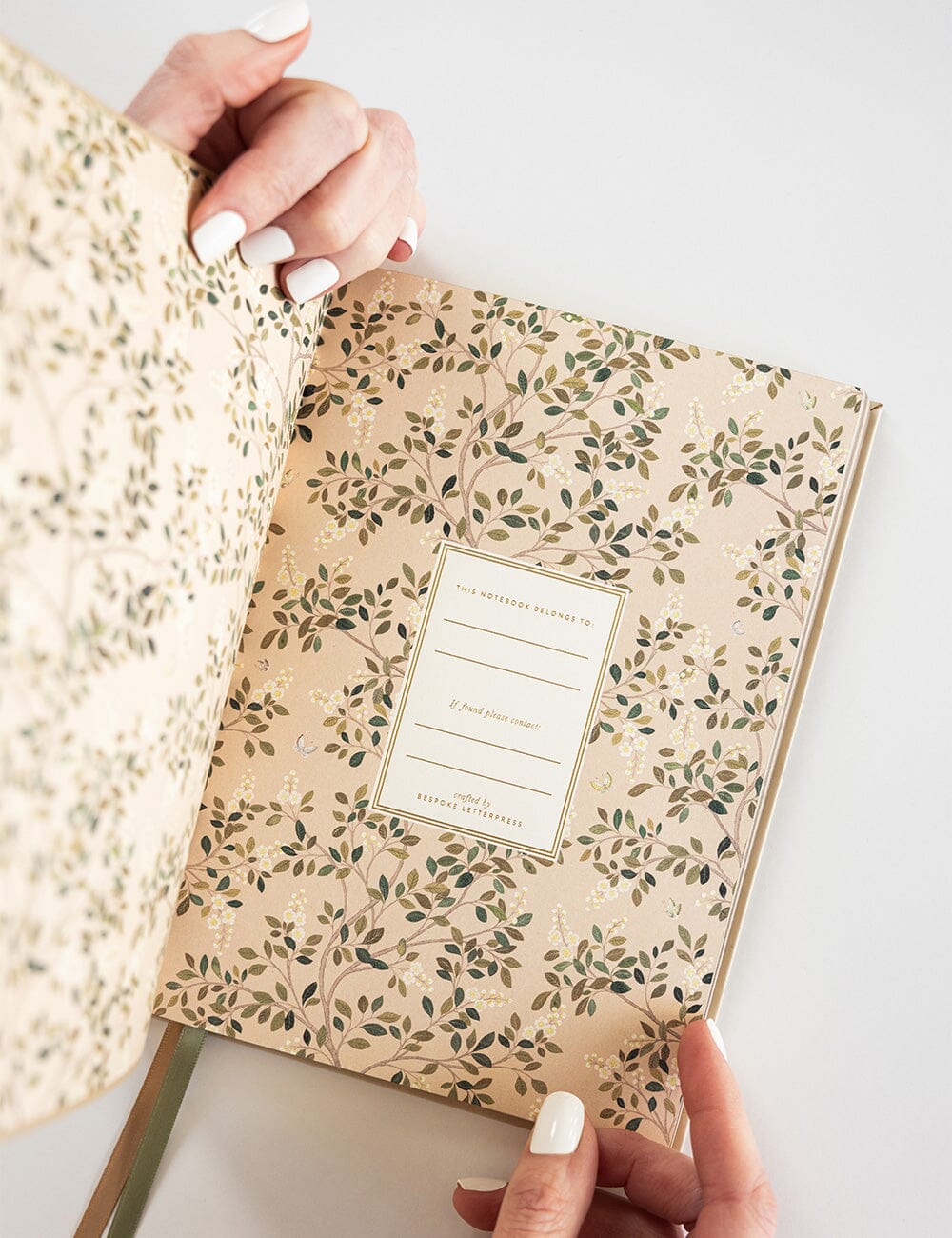 Champagne Soft Cover Notebook Workbook Bespoke Letterpress
