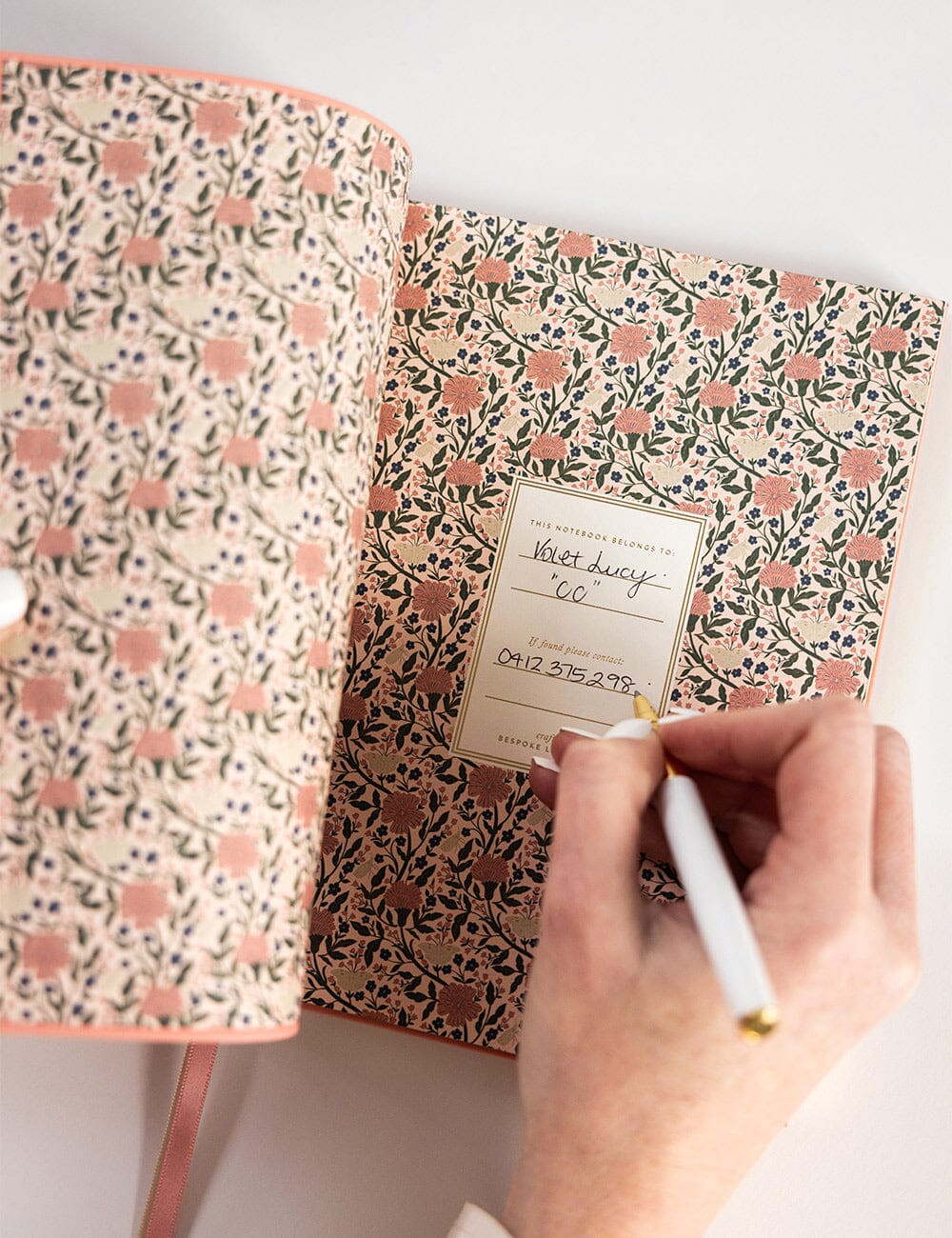 Parfait Soft Cover Notebook (Lined) Workbook Bespoke Letterpress