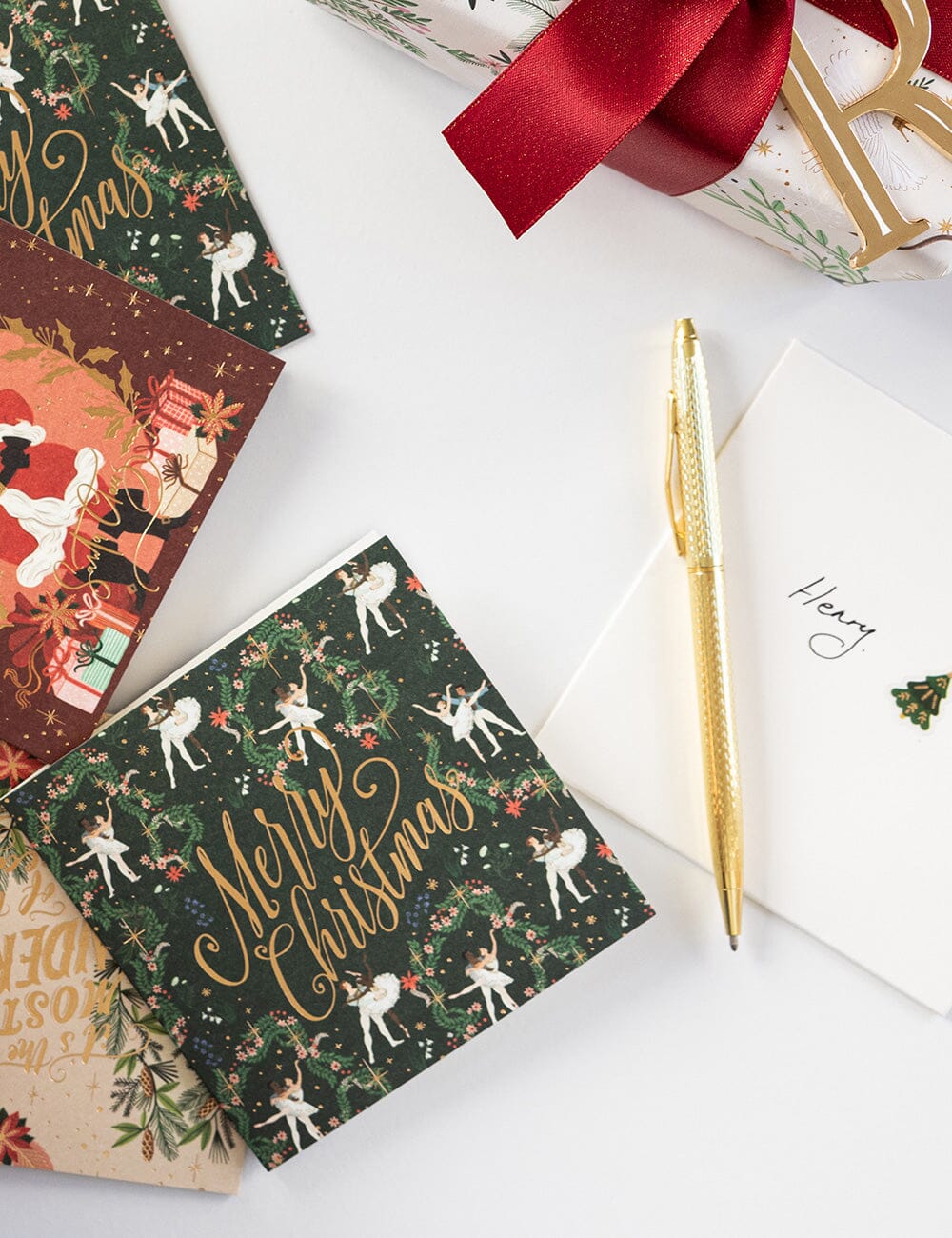 Merry Christmas Dancers Small Christmas Card