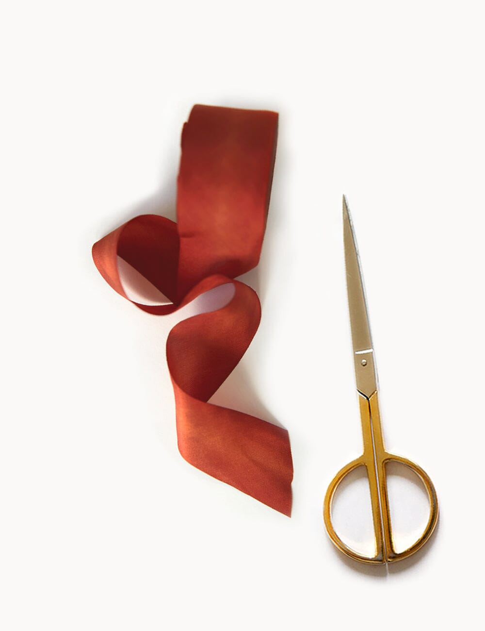 Rust Silk Ribbon - 3 metres Silk Ribbon Bespoke Letterpress