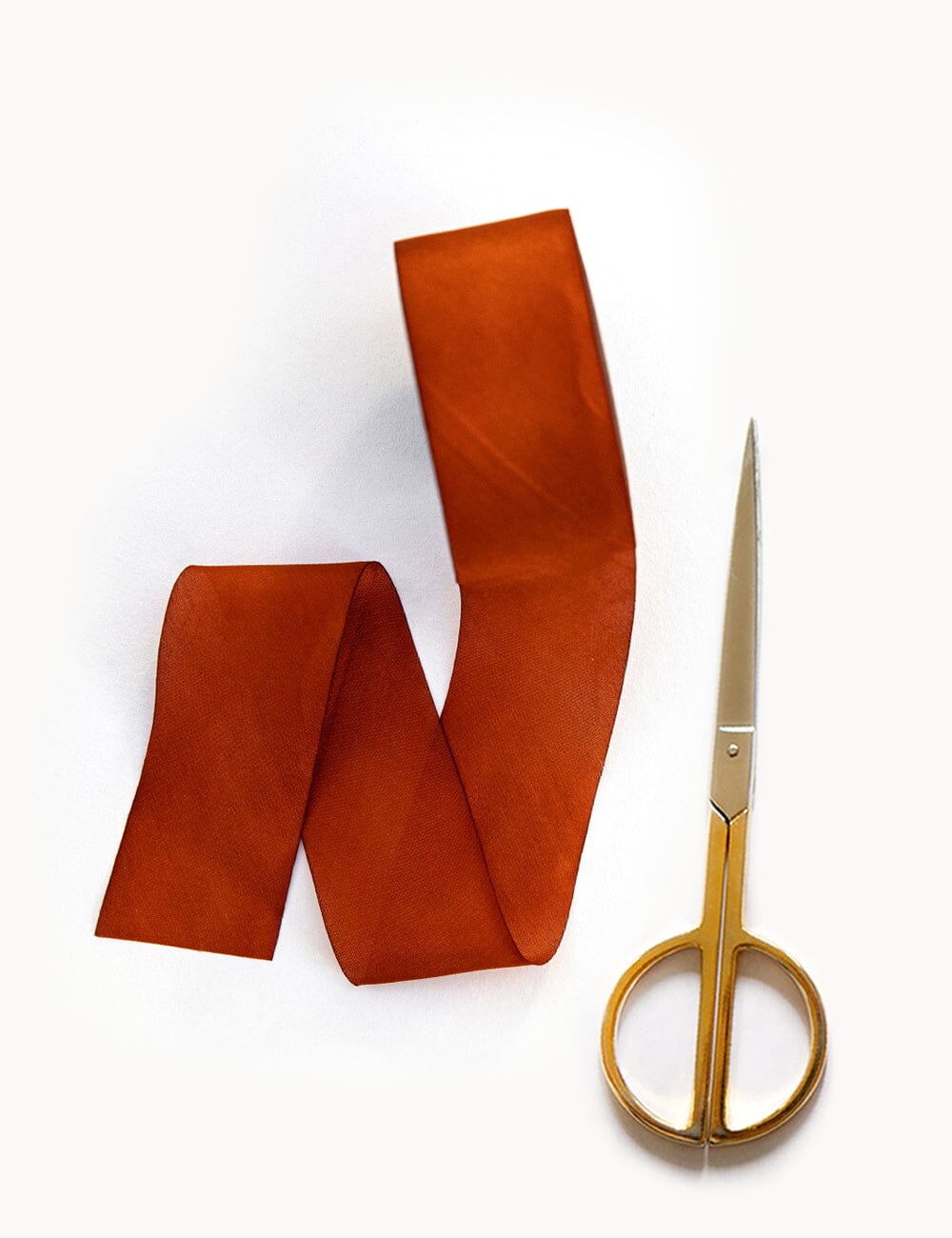 Copper Silk Ribbon - 3 metres Silk Ribbon Bespoke Letterpress