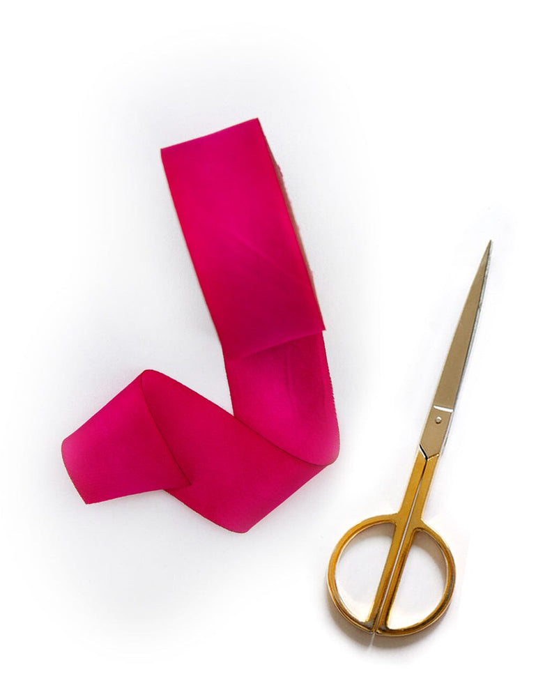 Magneta Silk Ribbon - 3 metres Silk Ribbon Bespoke Letterpress 