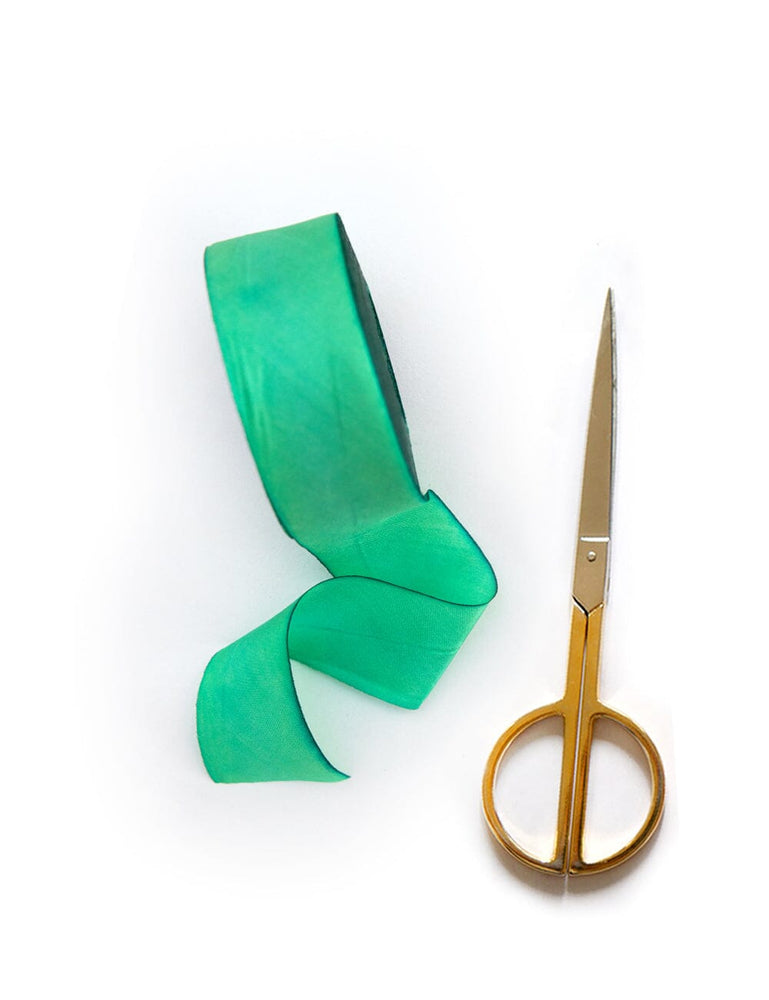 Turquoise Silk Ribbon - 3 metres Silk Ribbon Bespoke Letterpress 