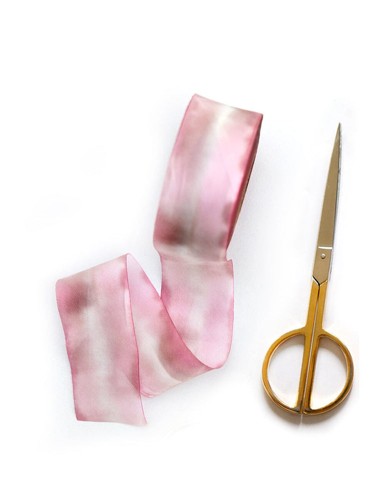Rose Blend Silk Ribbon - 3 metres Silk Ribbon Bespoke Letterpress 
