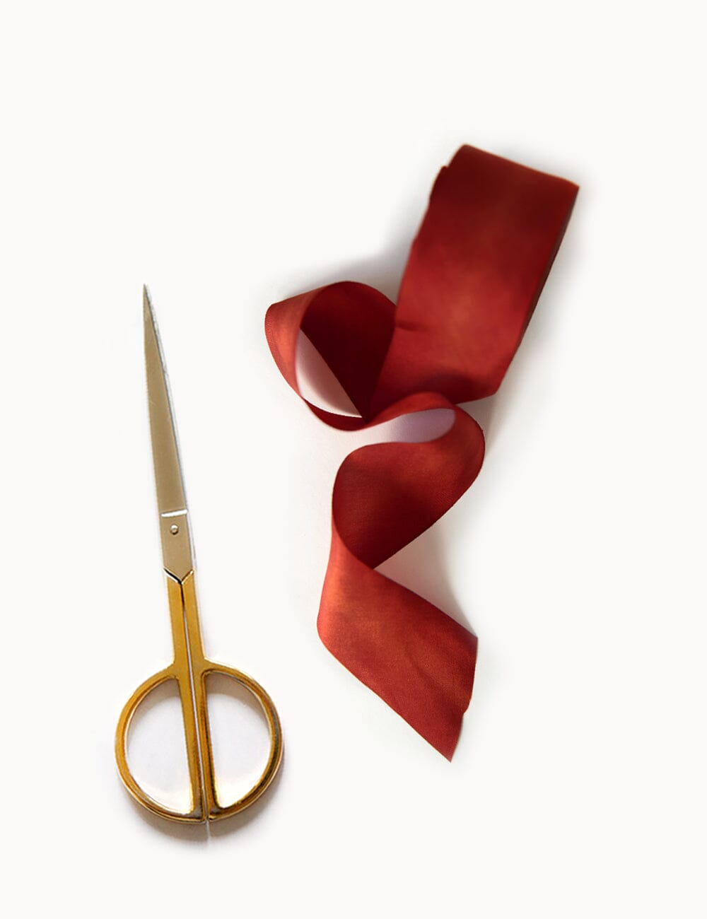 Red Silk Ribbon - 3 metres Silk Ribbon Bespoke Letterpress