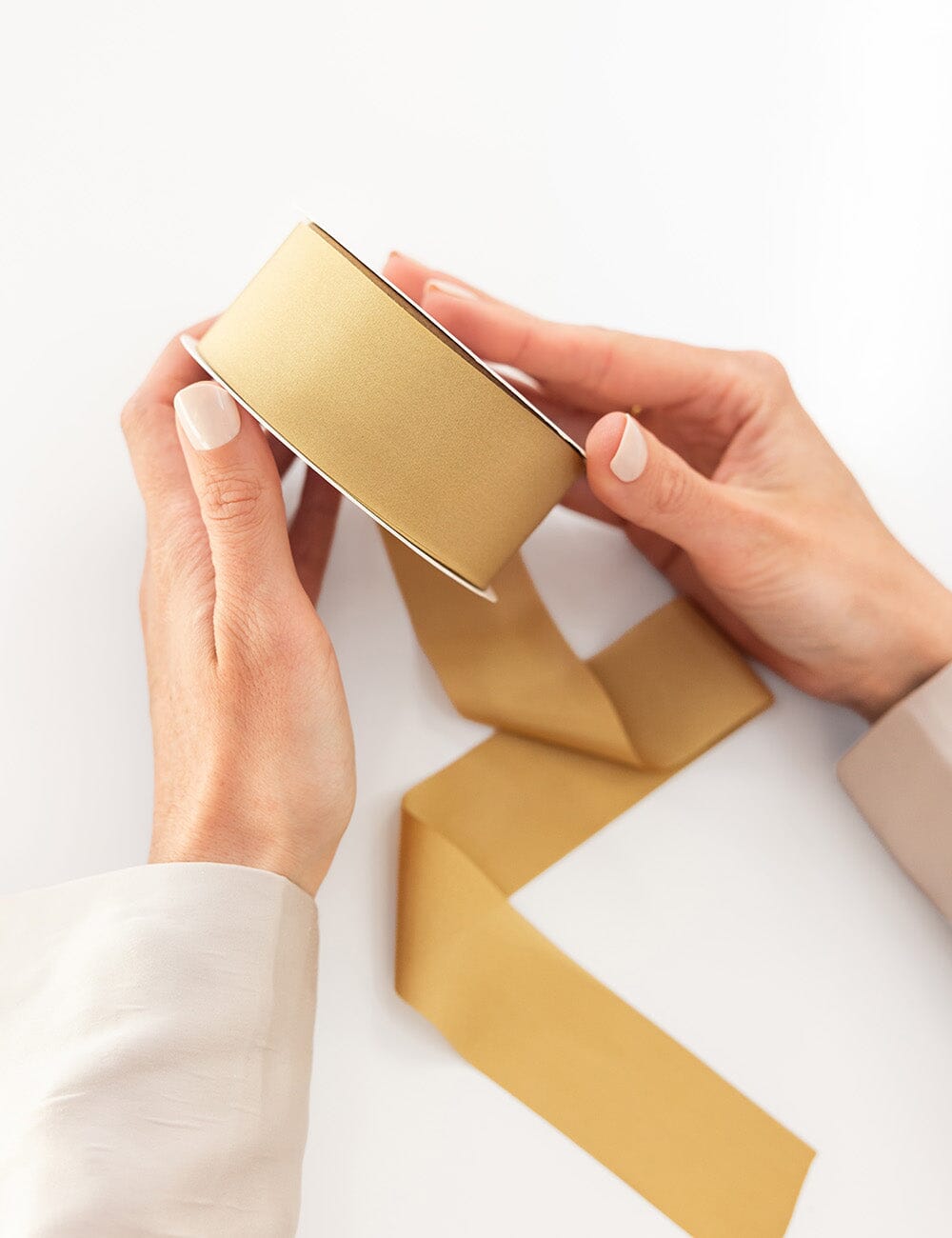 Gold Silk Ribbon Silk Ribbon Bespoke Letterpress