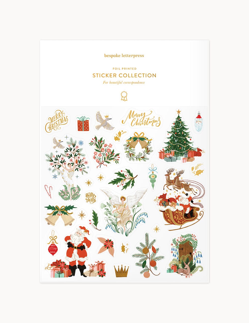 An Enchanted Christmas Sticker Sheet Stickers Bespoke Letterpress