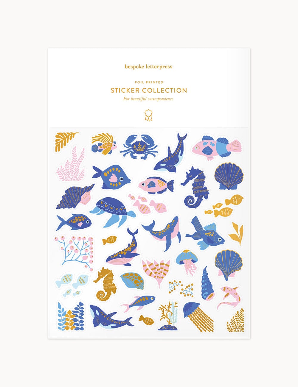 Under the Sea Sticker Sheet Stickers Bespoke Letterpress