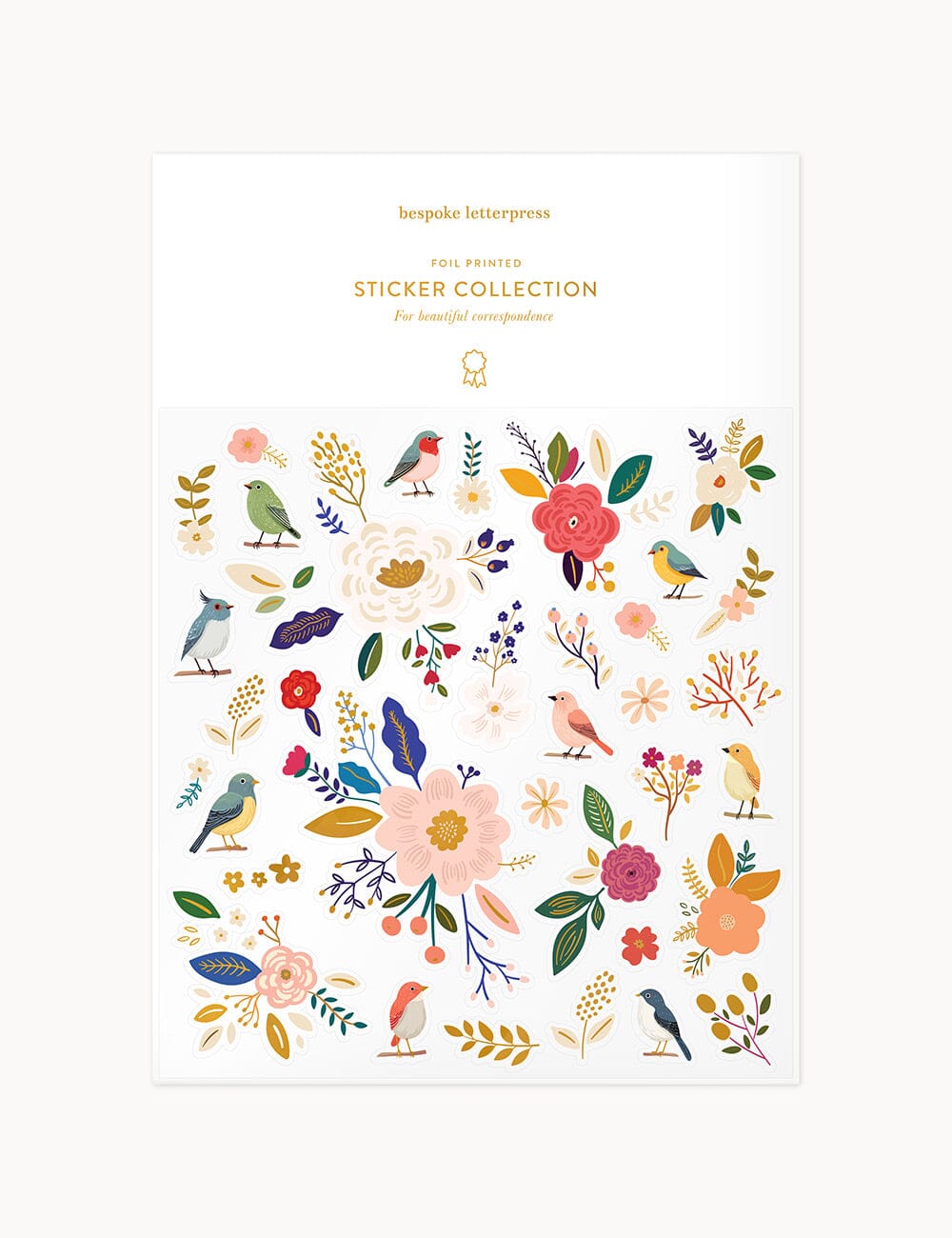 Garden Birds Sticker Sheet Stickers Bespoke Letterpress