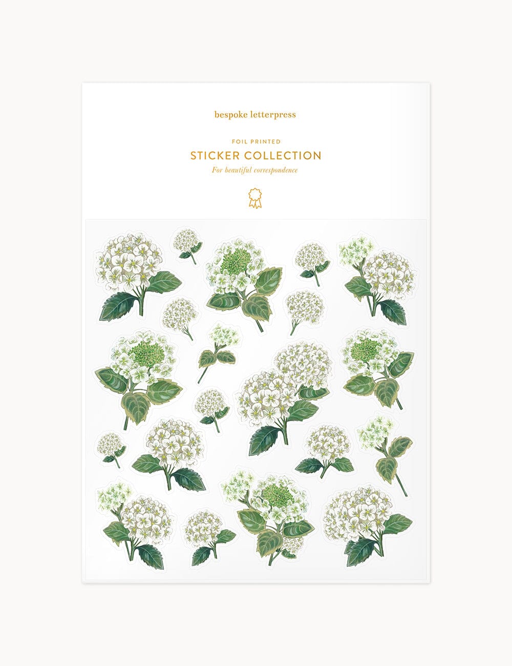 Hydrangea Sticker Sheet Stickers Bespoke Letterpress