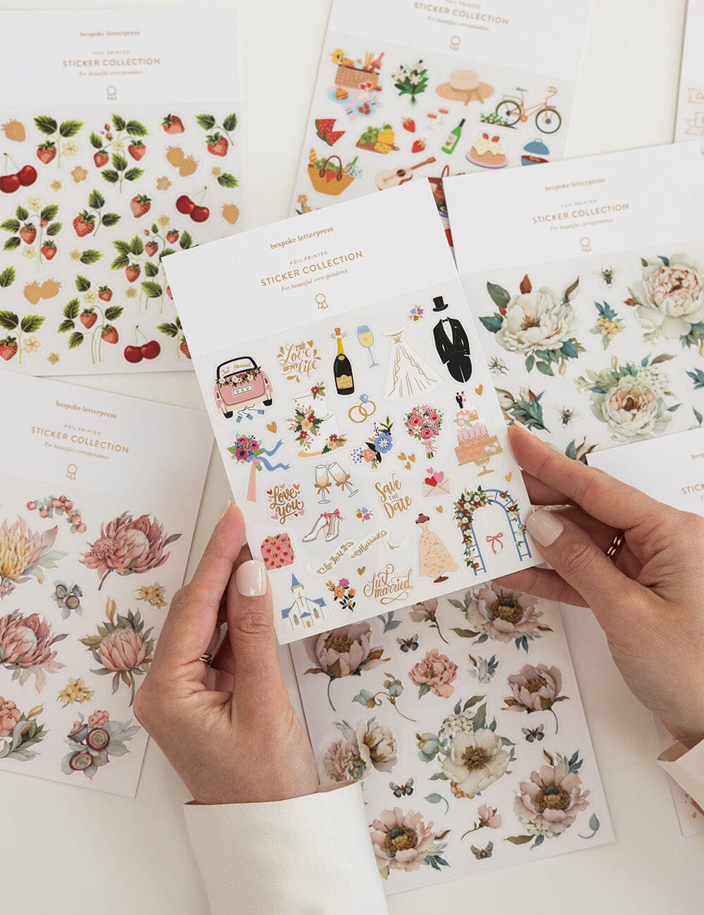 Wedding Sticker Sheet Stickers Bespoke Letterpress
