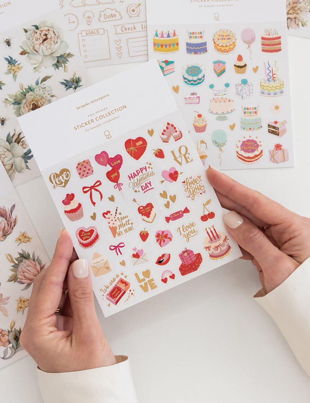 Love Sticker Sheet Stickers Bespoke Letterpress