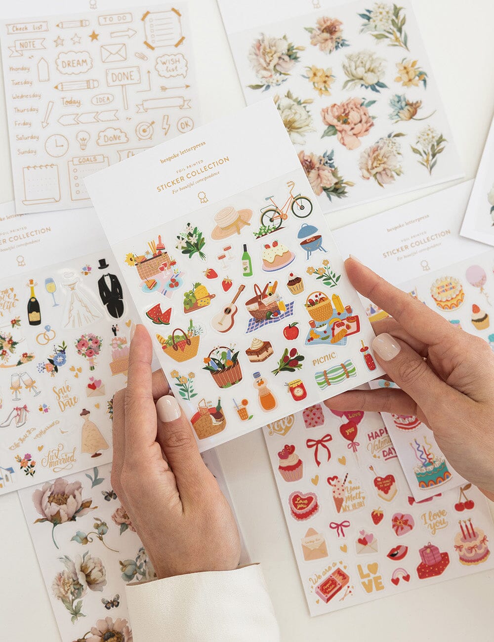 Picnic Sticker Sheet Stickers Bespoke Letterpress